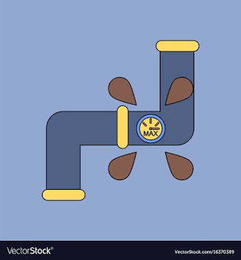 Flat icon design collection water pipe vector image