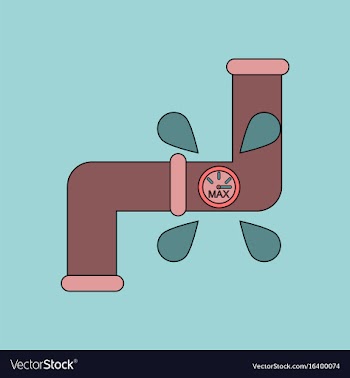 Flat icon design collection water pipe vector image