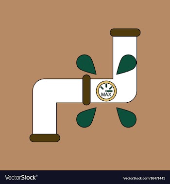 Flat icon design collection water pipe vector image