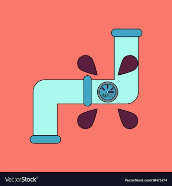 Flat icon design collection water pipe vector image
