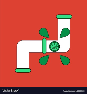 Flat icon design collection water pipe vector image