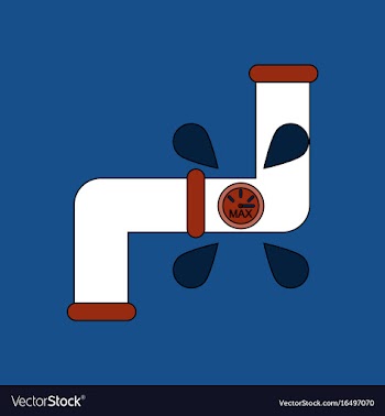 Flat icon design collection water pipe vector image