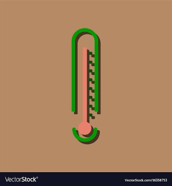 Flat icon design collection weather thermometer vector image