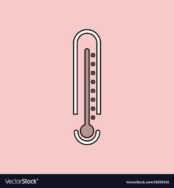 Flat icon design collection weather thermometer vector image