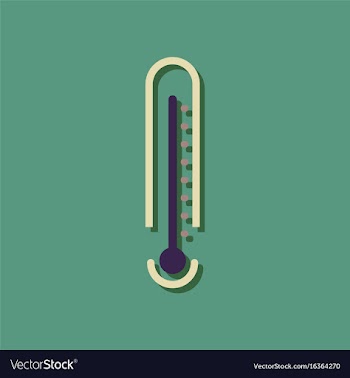 Flat icon design collection weather thermometer vector image