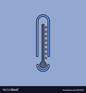 Flat icon design collection weather thermometer vector image