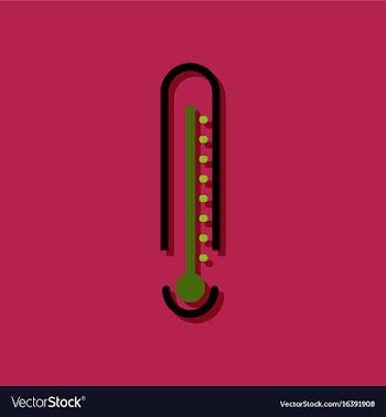 Flat icon design collection weather thermometer vector image