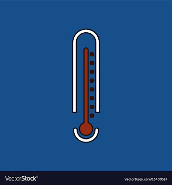 Flat icon design collection weather thermometer vector image