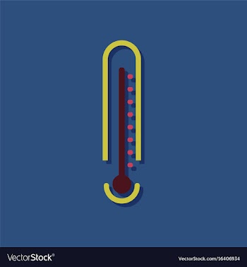 Flat icon design collection weather thermometer vector image