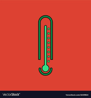 Flat icon design collection weather thermometer vector image