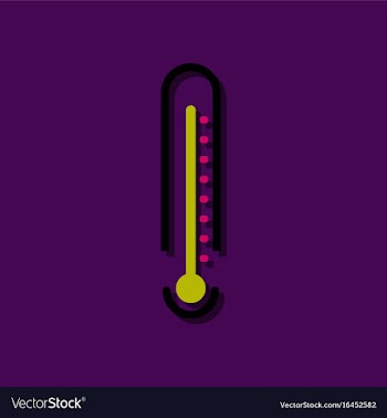 Flat icon design collection weather thermometer vector image
