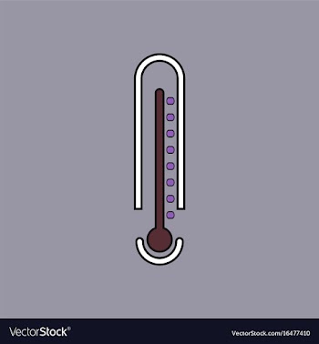 Flat icon design collection weather thermometer vector image