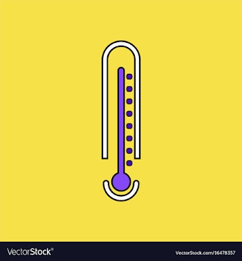 Flat icon design collection weather thermometer vector image
