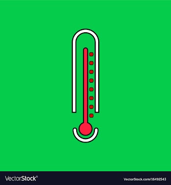 Flat icon design collection weather thermometer vector image