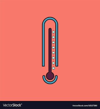 Flat icon design collection weather thermometer vector image
