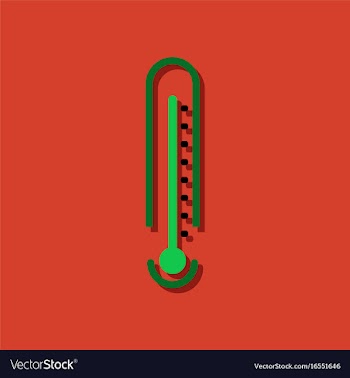 Flat icon design collection weather thermometer vector image
