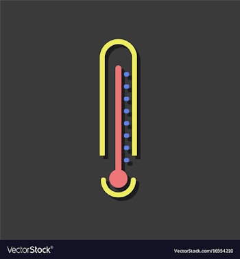 Flat icon design collection weather thermometer vector image