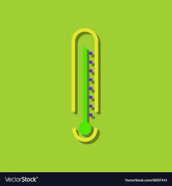 Flat icon design collection weather thermometer vector image