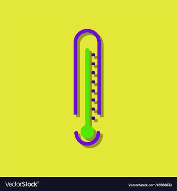 Flat icon design collection weather thermometer vector image