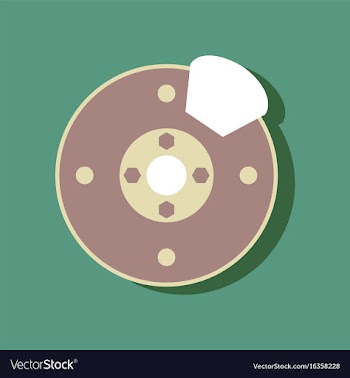 Flat icon design collection wheel and brake in vector image