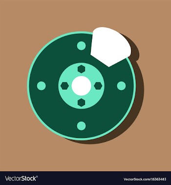Flat icon design collection wheel and brake in vector image