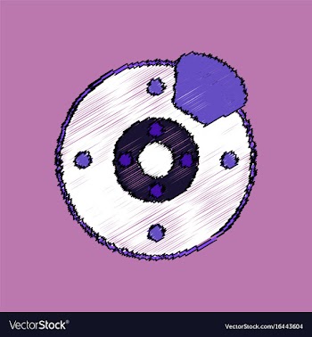Flat icon design collection wheel and brake in vector image
