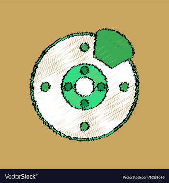 Flat icon design collection wheel and brake in vector image