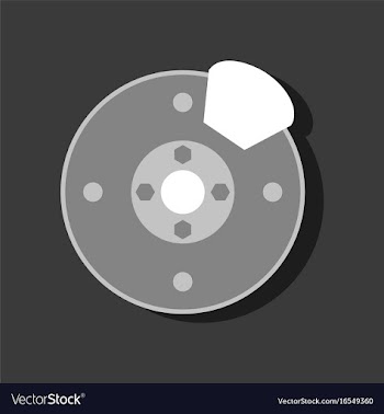 Flat icon design collection wheel and brake in vector image