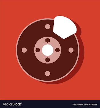 Flat icon design collection wheel and brake in vector image