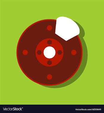 Flat icon design collection wheel and brake in vector image