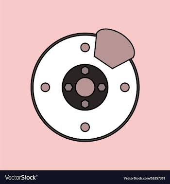 Flat icon design collection wheel and brake vector image