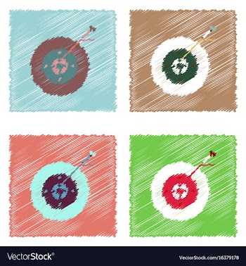Flat icon design collection wheel and screw in vector image