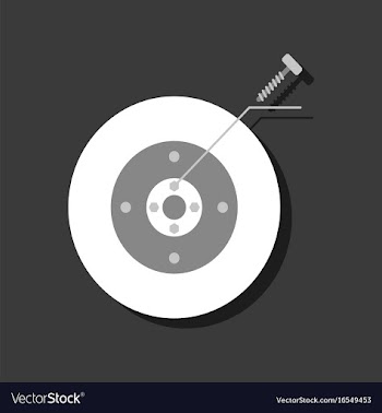 Flat icon design collection wheel and screw in vector image
