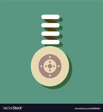 Flat icon design collection wheel and spring in vector image