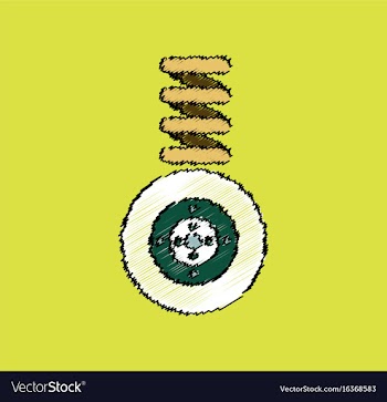 Flat icon design collection wheel and spring in vector image