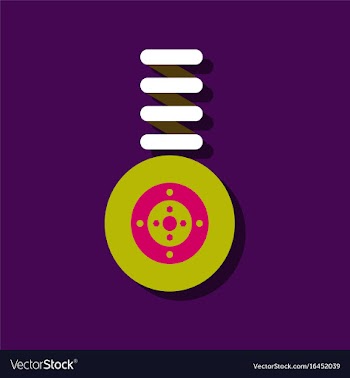Flat icon design collection wheel and spring in vector image