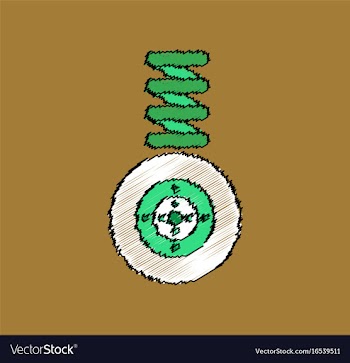 Flat icon design collection wheel and spring in vector image