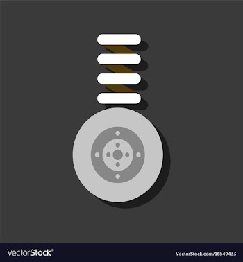 Flat icon design collection wheel and spring in vector image