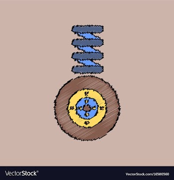 Flat icon design collection wheel and spring in vector image