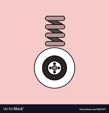 Flat icon design collection wheel and spring vector image