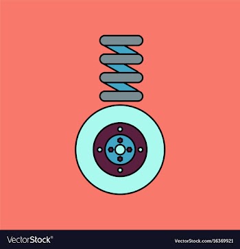 Flat icon design collection wheel and spring vector image