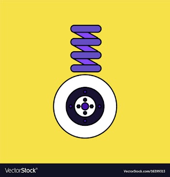 Flat icon design collection wheel and spring vector image