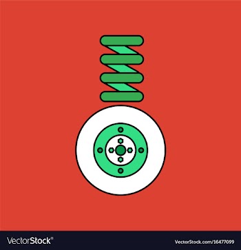 Flat icon design collection wheel and spring vector image