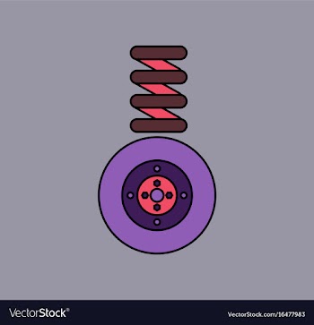 Flat icon design collection wheel and spring vector image