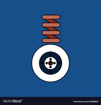 Flat icon design collection wheel and spring vector image