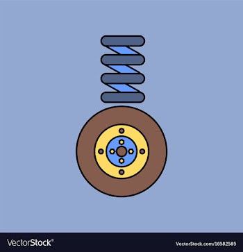 Flat icon design collection wheel and spring vector image