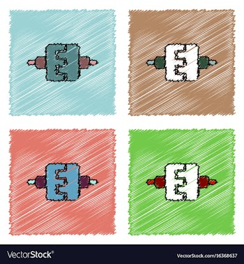 Flat icon design collection wheel gears in vector image