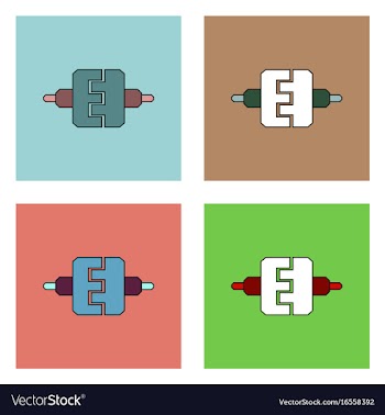 Flat icon design collection wheel gears vector image