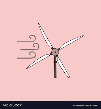 Flat icon design collection wind turbine in vector image