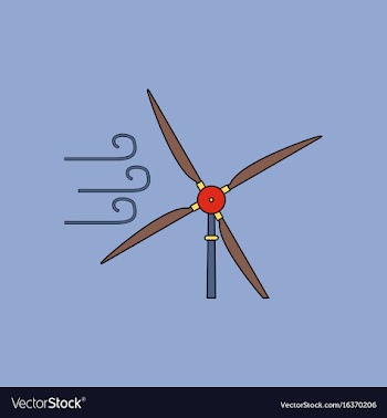 Flat icon design collection wind turbine in vector image